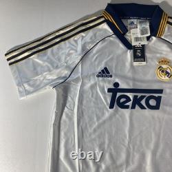 BRAND NEWAuthentic Adidas Real Madrid 1999/00 Home Soccer Jersey Reissue Sz M