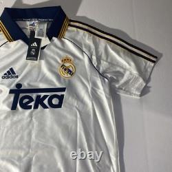 BRAND NEW Authentic Adidas Real Madrid 1999/00 Home Soccer Jersey Reissue Sz S