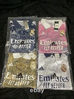 BUNDLE! 4 R Madrid Concept Soccer Jersey Dragon Edition Pink Gold Blue White