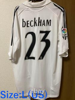 Beckham Real Madrid Adidas Soccer Jersey Shirt 05/06 #23 Size L PSG LA Galaxy