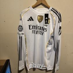 Bellingham #5 Men's XL Adidas Real Madrid Authentic Home Jersey