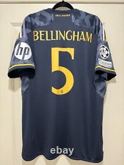 Bellingham #5 Mens EXTRA LARGE Adidas Real Madrid Away Champions League Jersey
