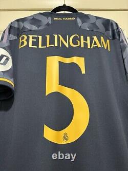 Bellingham #5 Mens EXTRA LARGE Adidas Real Madrid Away Champions League Jersey