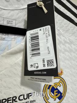 Bellingham #5 Mens MEDIUM Adidas Real Madrid Authentic Super Copa Jersey L/S