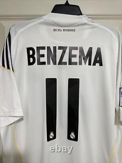 Benzema #11 Mens XL Real Madrid Home Jersey Vintage