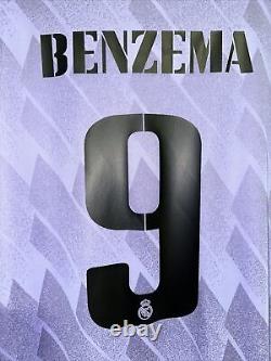 Benzema #9 Men's MEDIUM Authentic Player Issue Real Madrid Away Champions Jersey