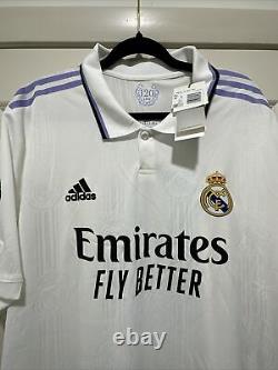 Benzema #9 Mens 2XL Real Madrid Authentic Adidas Champions League Jersey