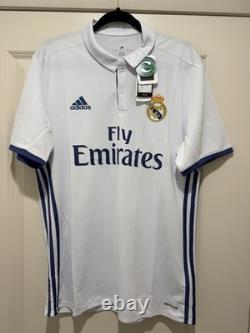 Benzema #9 Mens LARGE Adidas Real Madrid Home Jersey