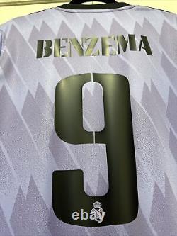 Benzema #9 Mens MEDIUM Adidas Real Madrid Away Champions League Jersey