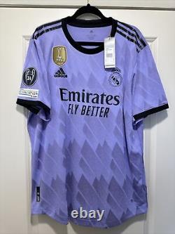 Benzema #9 Mens XL Adidas Authentic Real Madrid Player Champions League Jersey