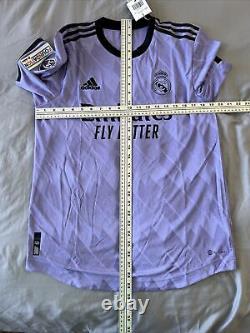 Benzema #9 Real Madrid Authentic Away Mens MEDIUM 22/23 Champions League Jersey