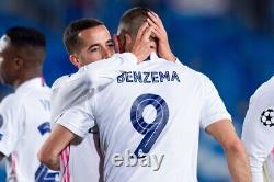 Benzema #9 Real Madrid Home Jersey MeNS MEDIUM UEFA Champions League