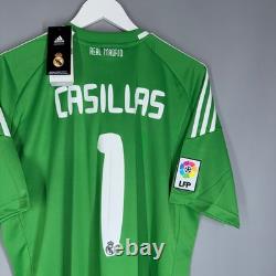 Bnwt Real Madrid Spain 2010 2011 Goalkeeper Jersey Shirt #1 Casillas Adidas (l)