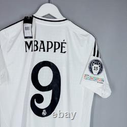 Bnwt Real Madrid Spain 2024 2025 Home Football Shirt Jersey Adidas #9 Mbappe