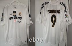 Bnwt Ronaldo Nazario 9 Real Madrid 2004 2005 Home Adidas Shirt Jersey Trikot XL