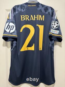 Brahim #21 Mens XL Adidas Real Madrid Away Jersey Stadium Champions League