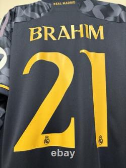 Brahim #21 Mens XL Adidas Real Madrid Away Jersey Stadium Champions League