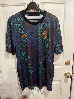 Brand New Official adidas Real Madrid Pre-Match Jersey (H59010) Men's Size (L)