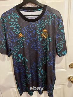 Brand New Official adidas Real Madrid Pre-Match Jersey (H59010) Men's Size (L)