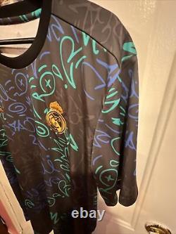 Brand New Official adidas Real Madrid Pre-Match Jersey (H59010) Men's Size (L)