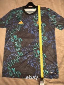 Brand New Official adidas Real Madrid Pre-Match Jersey (H59010) Men's Size (L)