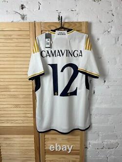 CAMAVINGA REAL MADRID JERSEY HOME FOOTBALL SOCCER SHIRT ADIDAS CAMISETA MEN sz L