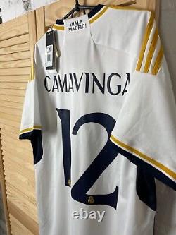 CAMAVINGA REAL MADRID JERSEY HOME FOOTBALL SOCCER SHIRT ADIDAS CAMISETA MEN sz L