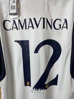 CAMAVINGA REAL MADRID JERSEY HOME FOOTBALL SOCCER SHIRT ADIDAS CAMISETA MEN sz L