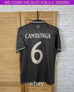 CAMAVINGA REAL MADRID JERSEY THIRD FOOTBALL SOCCER SHIRT 2024 ADIDAS MEN sz M