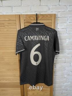CAMAVINGA REAL MADRID JERSEY THIRD FOOTBALL SOCCER SHIRT 2024 ADIDAS MEN sz M