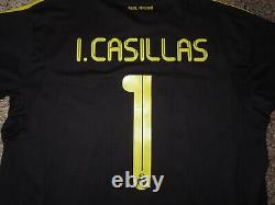 CASILLAS #1 REAL MADRID Official Game Match Jersey Soccer XL 2011-2012 with Cover