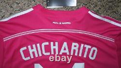 CHICHARITO #14 REAL MADRID CF Official Player Issued Soccer Jersey XL 2014-2015