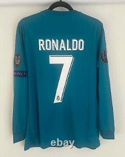 CR7 Real Madrid 2018 Bicycle Jersey Away Long Sleeve Size S