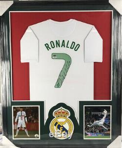 CRISTIANO RONALDO Autographed Framed Real Madrid Jersey PSA Authenticated