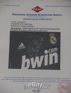 CRISTIANO RONALDO Hand Signed Real Madrid Away Jersey + PAAS COA BUY GENUINE