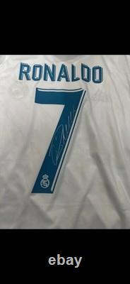 CRISTIANO RONALDO Real Madrid BACK SIGNED HOME SHIRT Icon coa G2U