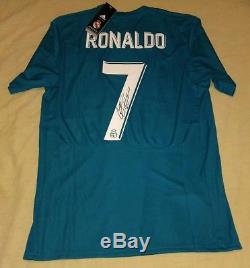 CRISTIANO RONALDO autographed signed 2018 Real Madrid 3rd jersey PROOF Portugal