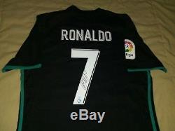 CRISTIANO RONALDO hand autographed signed 2018 Real Madrid Away jersey Portugal
