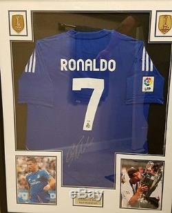 CRISTIANO RONALDO signed & framed Real Madrid jersey PSA/ITP