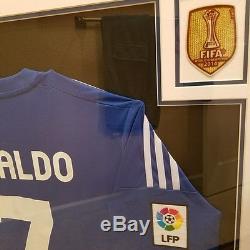 CRISTIANO RONALDO signed & framed Real Madrid jersey PSA/ITP