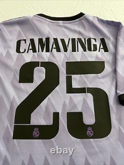 Camavinga #25 Real Madrid Mens EXTRA LARGE Purple Away 22/23 Jersey