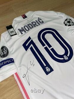 Camiseta Luka Modric Del Real Madrid Champions Firmada Handsigned Signed Jersey