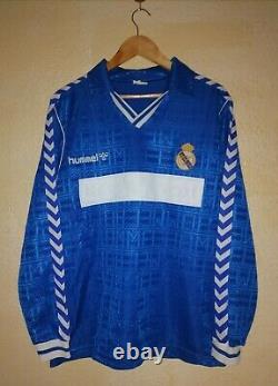 Camiseta Real Madrid Jersey Home 1989 Hummel Vintage Football L/S #11 RARE