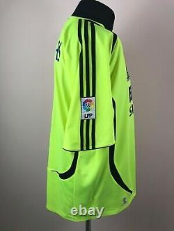 Casillas #1 Real Madrid 2006/2007 ADIDAS Away Goalkeeper Jersey Men's Size XL