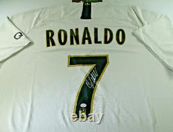 Christiano Ronaldo / Autographed La Liga Emirates Pro Style Soccer Jersey / Coa