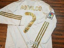 Cristiano Ronaldo 2011/2012 Real Madrid CR7 Soccer Football Long Sleeve Jersey S