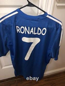 Cristiano Ronaldo 2013/2014 Real Madrid Jersey Size Medium RARE AUTHENTIC blue