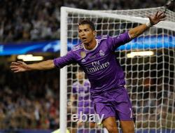 Cristiano Ronaldo 2016-17 Real Madrid Away Jersey Size S Purple Short Sleeve