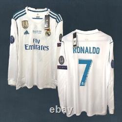 Cristiano Ronaldo 2017/18 Home Real Madrid Jersey. UCL Final Vs Liverpool. New
