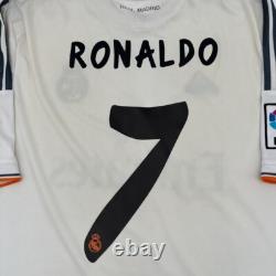 Cristiano Ronaldo #7 Real Madrid 2013/2014 Home ORIGINAL Adidas Soccer Jersey XL